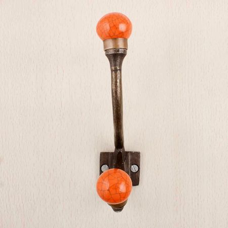 Orange Crackle Iron Hooks-EHG-84